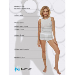 NATIVE 1.11 Компрессионный топ бюстгальтер NATIVE на крючках с лентой - стабилизатором после увеличения груди, маммопластики (1.11)