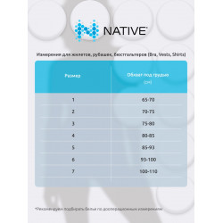 NATIVE 1.11 Компрессионный топ бюстгальтер NATIVE со сборкой на крючках с лентой - стабилизатором после увеличения груди, маммопластики (1.11)