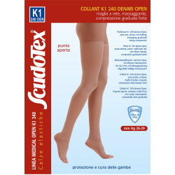 832 Колготки компрессионные Scudotex (26-29 mmHg) 240 den открытый носок (мысок)