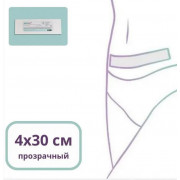 Силиконовая пластина 4х30 см,  Прозрачный