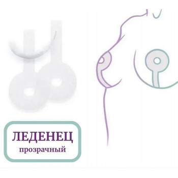 Силиконовый пластырь "Леденец"  Прозрачный, после маммопластики